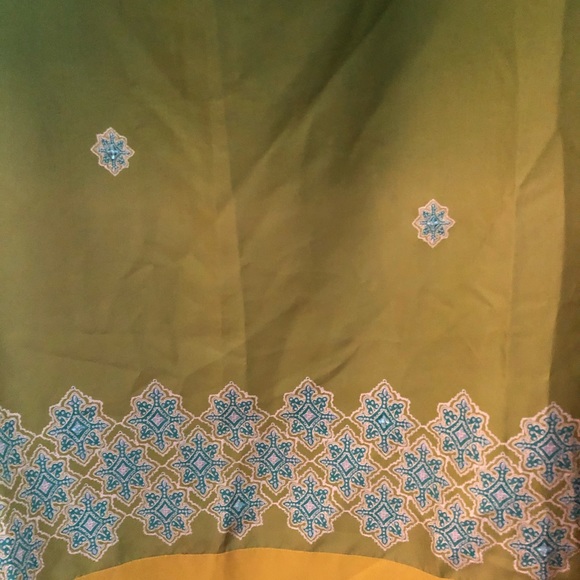 Express Ombré Silk Long Wrap Skirt - Picture 3 of 5